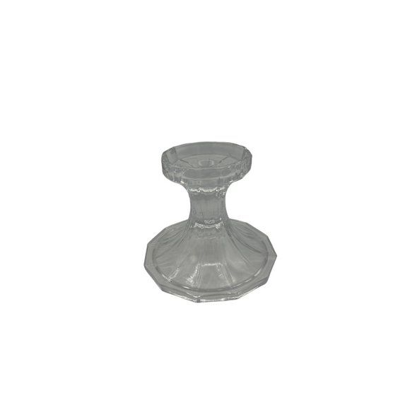 Vintage Mikasa Candle Stick Holder Large Clear Glass - Picture 1 of 5